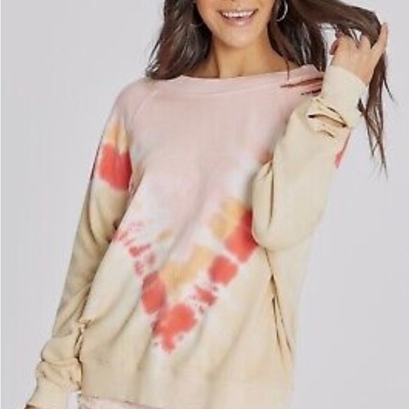 NWT WILDFOX GRAPEFRUIT SOMMERS INTENTIONALLY DISTRESSED SWEATSHIRT SZ SMALL - Picture 10 of 14